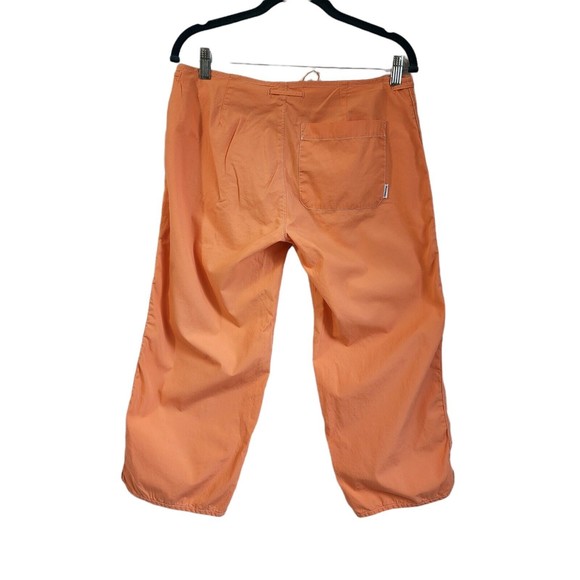 A&F ABERCROMBIE & FITCH Women's Sz 4 Orange/Peach Drawstring Cargo Capri Pants - Picture 2 of 12
